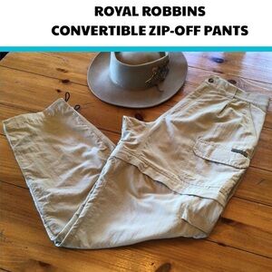 ROYAL ROBBINS CONVERTIBLE ZIP-OFF PANTS LIKE NEW! HIGH QUALITY w/CARGO POCKETS